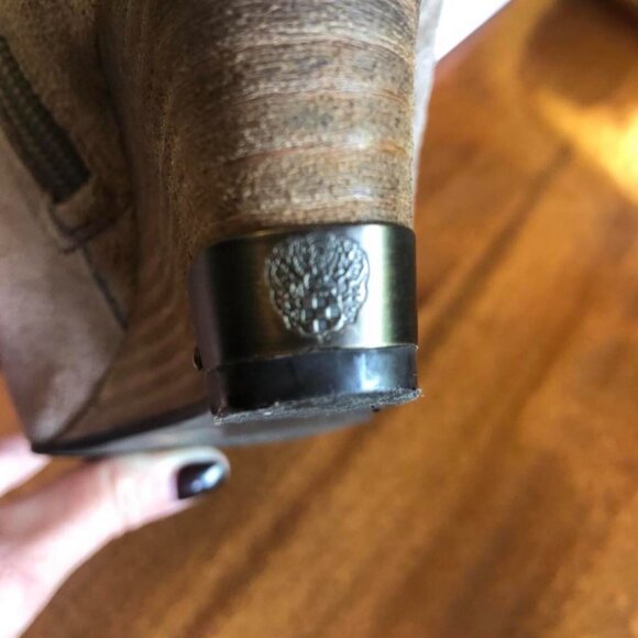 🍁🍂 Cute Vince Camuto Sand Colour Block Wedge Ankle-Boot Shoe - Picture 14 of 14